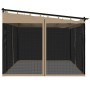 Gazebo with taupe steel mesh walls 4x3 m by , Tents and gazebos - Ref: Foro24-4003913, Price: 385,41 €, Discount: %