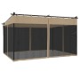 Gazebo with taupe steel mesh walls 4x3 m by , Tents and gazebos - Ref: Foro24-4003913, Price: 385,41 €, Discount: %