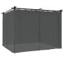 Cenador con cortinas acero gris antracita 3x3 m de , Carpas y cenadores - Ref: Foro24-4003918, Precio: 333,99 €, Descuento: %