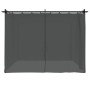 Cenador con cortinas acero gris antracita 3x3 m de , Carpas y cenadores - Ref: Foro24-4003918, Precio: 333,99 €, Descuento: %