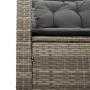 L-shaped garden sofa with table and gray PE rattan cushions by , Garden sets - Ref: Foro24-369029, Price: 371,20 €, Discount: %