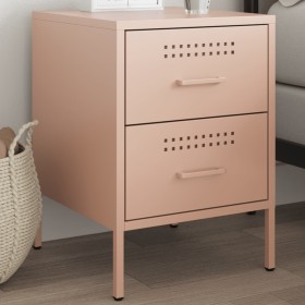 Pink steel bedside table 36x39x50.5 cm by , Nightstands - Ref: Foro24-842924, Price: 89,95 €, Discount: %