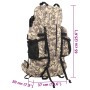 Mochila de senderismo tela oxford marrón camuflaje 60 l de , Mochilas - Ref: Foro24-4009964, Precio: 68,20 €, Descuento: %