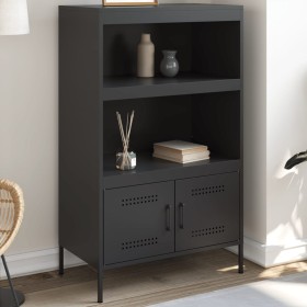 Black steel sideboard 68x39x113 cm by , Sideboards - Ref: Foro24-842970, Price: 202,99 €, Discount: %