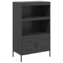 Aparador de acero negro 68x39x113 cm de , Aparadores - Ref: Foro24-842970, Precio: 152,01 €, Descuento: %