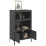 Aparador de acero negro 68x39x113 cm de , Aparadores - Ref: Foro24-842970, Precio: 152,01 €, Descuento: %