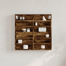 Engineered smoked oak wood display case 60x8.5x58 cm by , Shelves and shelves - Ref: Foro24-847965, Price: 42,99 €, Discount: %