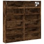 Vitrina de madera de ingeniería roble ahumado 60x8,5x58 cm de , Estantes y estanterías - Ref: Foro24-847965, Precio: 42,07 €,...