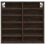 Engineered wood display case in brown oak, 60x8.5x58 cm by , Shelves and shelves - Ref: Foro24-847967, Price: 43,22 €, Discou...