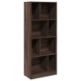 Estantería madera de ingeniería marrón roble 57x28,5x141 cm de , Librerías y estanterías - Ref: Foro24-848002, Precio: 79,30 ...