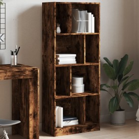 Engineered wood smoked oak bookshelf 57x28.5x141 cm by , Bookcases and shelves - Ref: Foro24-848000, Price: 76,99 €, Discount: %