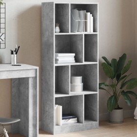 Estantería madera de ingeniería gris hormigón 57x28,5x141 cm de , Librerías y estanterías - Ref: Foro24-847999, Precio: 77,99...