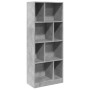 Estantería madera de ingeniería gris hormigón 57x28,5x141 cm de , Librerías y estanterías - Ref: Foro24-847999, Precio: 82,68...