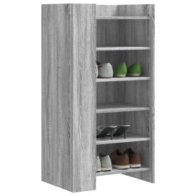 Engineered wood shoe cabinet in Sonoma gray, 52x37.5x100 cm by , Shoe racks and shoe organizers - Ref: Foro24-848449, Price: ...