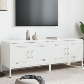 TV furniture 2 pieces white steel 68x39x50.5 cm by , TV Furniture - Ref: Foro24-842945, Price: 237,99 €, Discount: %