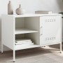 Mueble de TV de acero blanco 68x39x50,5 cm de , Muebles TV - Ref: Foro24-843004, Precio: 95,88 €, Descuento: %