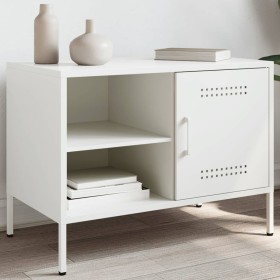 White steel TV stand 68x39x50.5 cm by , TV Furniture - Ref: Foro24-843004, Price: 126,99 €, Discount: %