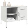 Mueble de TV de acero blanco 68x39x50,5 cm de , Muebles TV - Ref: Foro24-843004, Precio: 95,88 €, Descuento: %