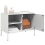 Mueble de TV de acero blanco 68x39x50,5 cm de , Muebles TV - Ref: Foro24-843004, Precio: 95,88 €, Descuento: %