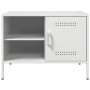 Mueble de TV de acero blanco 68x39x50,5 cm de , Muebles TV - Ref: Foro24-843004, Precio: 95,88 €, Descuento: %