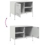 Mueble de TV de acero blanco 68x39x50,5 cm de , Muebles TV - Ref: Foro24-843004, Precio: 95,88 €, Descuento: %