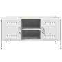 Mueble de TV de acero blanco 100,5x39x50,5 cm de , Muebles TV - Ref: Foro24-842993, Precio: 163,99 €, Descuento: %