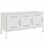 Mueble de TV de acero blanco 100,5x39x50,5 cm de , Muebles TV - Ref: Foro24-842951, Precio: 124,97 €, Descuento: %