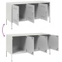 Mueble de TV de acero blanco 100,5x39x50,5 cm de , Muebles TV - Ref: Foro24-842951, Precio: 124,97 €, Descuento: %