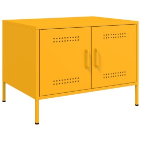 Mesa de centro acero laminado en frío amarillo 68x50x50,5 cm de , Mesas de centro - Ref: Foro24-843033, Precio: 151,99 €, Des...