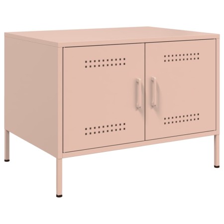 Mesa de centro acero laminado en frío rosa 68x50x50,5 cm de , Mesas de centro - Ref: Foro24-843031, Precio: 114,83 €, Descuen...