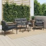 Gartenmöbel-Set mit 5-teiligen schwarzen Stahlmöbeln und Kissen. von , Gartensets - Ref: Foro24-3283636, Preis: 438,99 €, Rab...