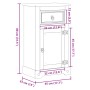 Armario de baño Corona madera maciza de pino 45x33x80 cm de , Muebles de baño - Ref: Foro24-4013400, Precio: 91,99 €, Descuen...