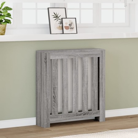 Engineered wood radiator cover in Sonoma gray, measuring 78x20x82 cm. by , Accessories for heating radiators - Ref: Foro24-85...