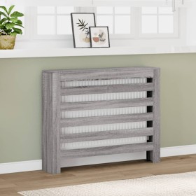 Engineered wood radiator cover in Sonoma gray, measuring 104x20x82 cm. by , Accessories for heating radiators - Ref: Foro24-8...