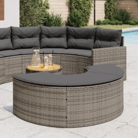 Garden stool with gray synthetic rattan cushion by , Outdoor ottomans - Ref: Foro24-369088, Price: 145,99 €, Discount: %