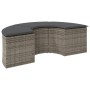 Taburete de jardín con cojín ratán sintético gris de , Otomanas de exterior - Ref: Foro24-369088, Precio: 145,02 €, Descuento: %