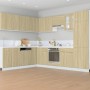 Refrigerator furniture made of Sonoma oak engineered wood, measuring 60x57x207 cm. by , Kitchen cabinets - Ref: Foro24-849626...