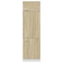 Refrigerator furniture made of Sonoma oak engineered wood, measuring 60x57x207 cm. by , Kitchen cabinets - Ref: Foro24-849626...