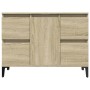 Armario de lavabo madera contrachapada roble Sonoma 80x33x60 cm de , Tocadores de baño - Ref: Foro24-849666, Precio: 88,73 €,...