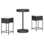 Garden high table and stools 3 pieces with black PE rattan cushions by , Garden sets - Ref: Foro24-3261441, Price: 197,07 €, ...