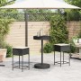 Garden high table and stools 3 pieces with black PE rattan cushions by , Garden sets - Ref: Foro24-3261441, Price: 197,07 €, ...