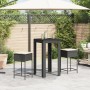 3-teiliges Gartenset mit schwarzen PE-Rattan-Kissen von , Gartensets - Ref: Foro24-3261448, Preis: 285,04 €, Rabatt: %