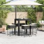 7-piece garden bar set with black PE rattan cushions by , Garden sets - Ref: Foro24-3261455, Price: 422,56 €, Discount: %