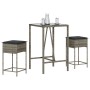 3-piece garden bar set with gray PE rattan cushions by , Garden sets - Ref: Foro24-3261462, Price: 217,75 €, Discount: %