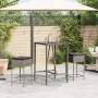 3-piece garden bar set with gray PE rattan cushions by , Garden sets - Ref: Foro24-3261462, Price: 217,75 €, Discount: %