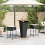 7-piece garden bar set with black PE rattan cushions by , Garden sets - Ref: Foro24-3261476, Price: 237,93 €, Discount: %