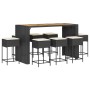 9-piece garden bar set with black PE rattan cushions by , Garden sets - Ref: Foro24-3261519, Price: 656,99 €, Discount: %