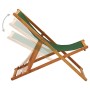 Silla de playa plegable madera de eucalipto y tela verde de vidaXL, Sillas de jardín - Ref: Foro24-310315, Precio: 57,99 €, D...