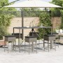 7-piece garden bar set with gray PE rattan cushions by , Garden sets - Ref: Foro24-3261474, Price: 391,59 €, Discount: %