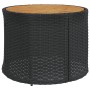 Round garden sofa with table and black PE rattan cushions by , Outdoor sofas - Ref: Foro24-3318548, Price: 643,02 €, Discount: %